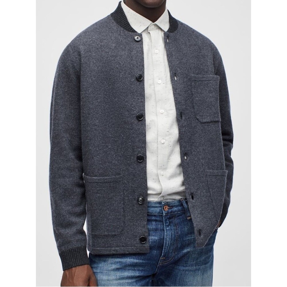 Bonobos Baseball Men's Dark Gray Button Cardigan Jacket XL
